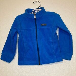 Columbia Sportswear Full Zip Fleece Jacket Toddler 3T Blue LS Warm Casual